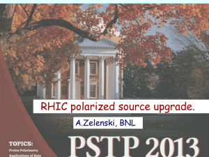 The RHIC polarized source upgrade