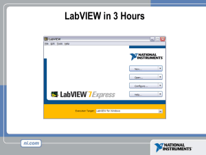 LabVIEW in 3 Hours - Unit Operations Lab