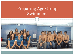 Preparing Age Group Swimmers