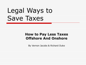 Legal Ways to Save Taxes Offshore and Onshore