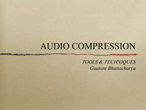 Presentation 2: Audio Compression Techniques