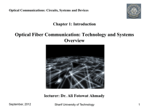 Ch1 Introduction: High Speed Optical Communication Systems