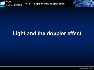 IP1.31.3 Light and the doppler effect