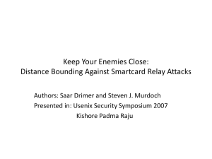 Keep Your Enemies Close: Distance Bounding Against Smartcard