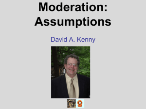 Assumptions - of David A. Kenny