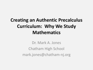 Creating an Authentic Precalculus Curriculum