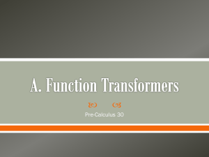 A. Function Transformers