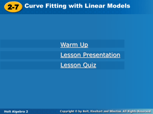 2-7 Curve Fitting with Linear Models