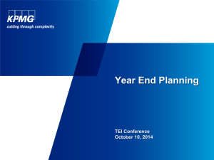 KPMG Year End Planning