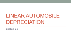Linear Automobile Depreciation