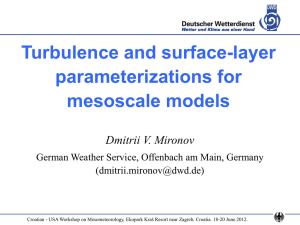 Turbulence and surface-layer parameterizations for mesoscale models