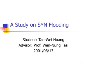 A Study on SYN Flooding