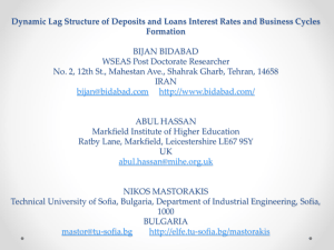 Dynamic Lag Structure of Deposits and Loans Interest Rates and