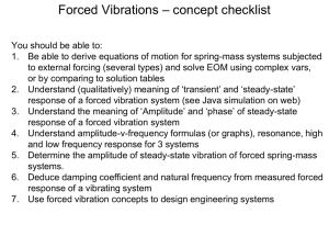 Prof Bower`s forced vibration summary slides