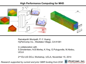 High performance computing for MHD