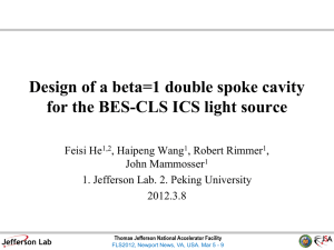 Design of a beta1 double spoke cavity for the BES
