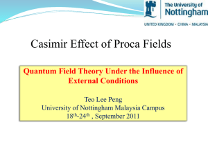 C. Casimir effect of Proca fields