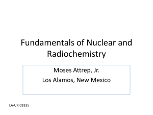 Fundamentals of Nuclear and Radiochemistry