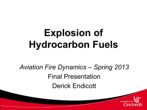 Explosion of Hydrocarbon Fuels
