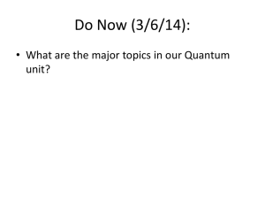 AP Quantum Quiz Review