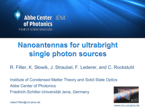 Nanoantennas for ultra-bright single photon sources