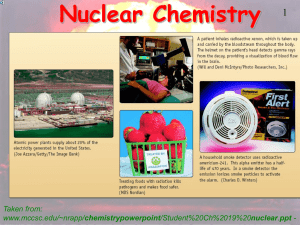 Nuclear Chemistry-