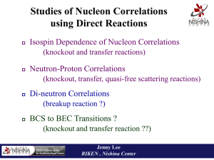 Studies of nucleon correlations using direct reactions