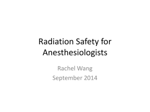 Radiation Safety for Anesthesiologists