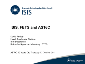 ISIS, FETS and ASTeC
