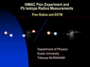 HIMAC Pion Experiment and Pb Isotope Radius Measurements
