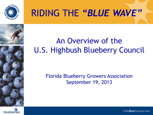 RIDE THE BLUE WAVE - Florida Blueberry Growers Association