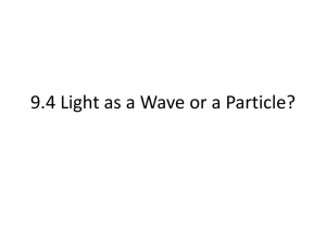 9.4 Light as a Wave or a Particle?