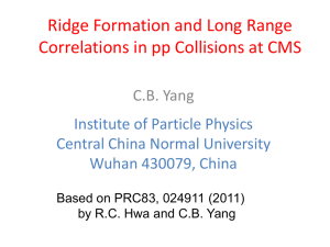 Ridge Formation and Long Range Correlations in pp Collisions