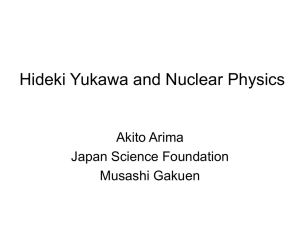 Hideki Yukawa and Nuclear Physics