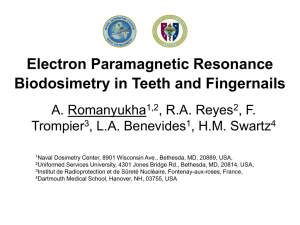 Electron Paramagnetic Resonance Biodosimetry in