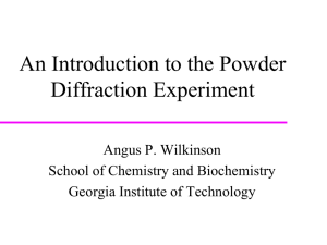 An introduction to Powder Diffraction and Powder Diffraction Hardware