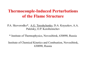 Thermocouple-Induced Perturbations of the Flame Structure P.A.