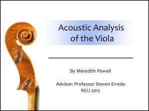 Acoustic Analysis of the Viola (MS Powerpoint Presentation)