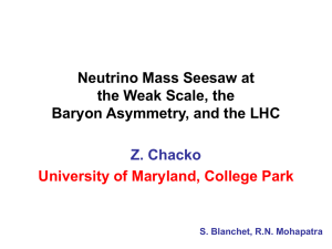 Neutrino Mass Seesaw at the Weak Scale, the Baryon Asymmetry