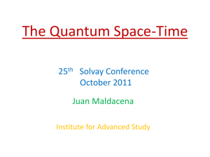 The Quantum Space-Time - Institute for Advanced Study