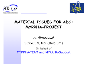 a Cyclotron based European Multipurpose ADS for R&D (MYRRHA