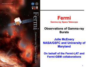 9:50-10:30 J. McEnery (Invited): Observations of Gamma