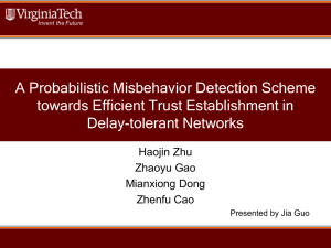 a probabilistic misbehavior detection scheme in dtns