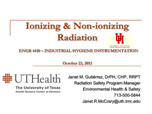 Ionizing & Non-ionizing Radiation July 24, 2006, CIH