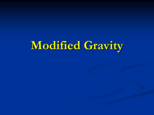 Modified Gravity