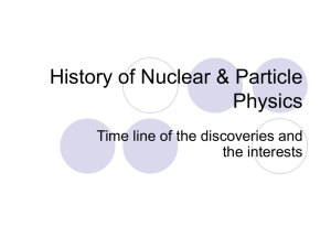 History of Nuclear and Particle Physics