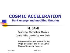 COSMIC ACCELERATION: Dark energy and modified theories
