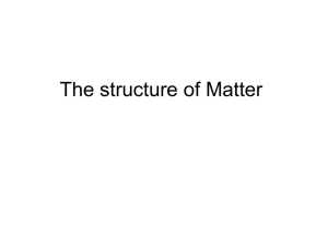 1. Structure of Matter