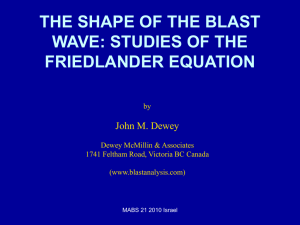the shape of the blast wave - DEWEY McMILLIN & ASSOCIATES
