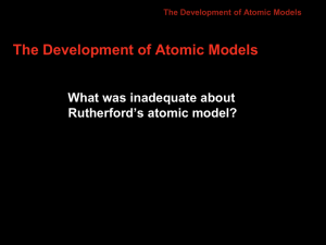 Ch. 5.1 – Models of the Atom